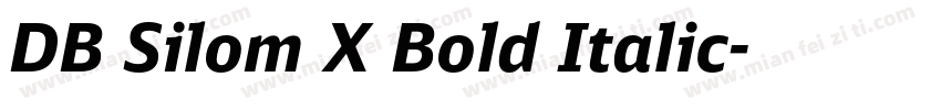 DB Silom X Bold Italic字体转换